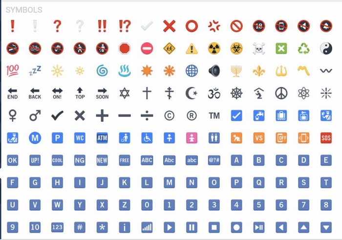 icon facebook ký hiệu ký tự đặc biệt iCon facebook ký hiệu ký tự đặc biệt (Symbols)