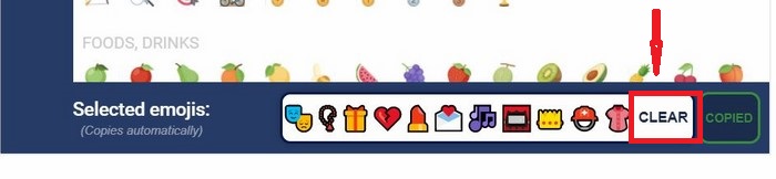 cách sử dụng icon facebook -3 Nhân Clear để xóa các biểu tượng đã chọn