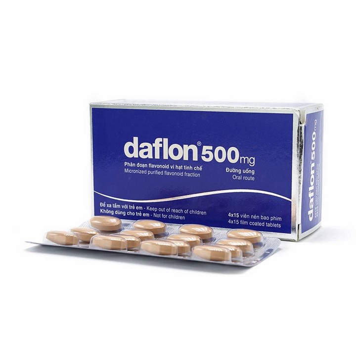 Thuốc daflon 500mg Thuốc daflon 500mg là thuốc gì ? Tác dụng phụ khi dùng thuốc daflon