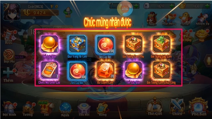 Hướng dẫn cách sử dụng Gift Code Omg 3Q để nhận quà Hướng dẫn cách sử dụng Gift Code Omg 3Q để nhận quà