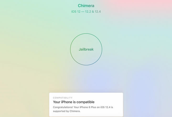 giao diện jailbreak iOS 12.4 với Chimera giao diện jailbreak iOS 12.4 với Chimera