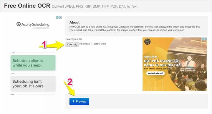 Click preview để xem lại hình ảnh cần chuyển sang Word Click preview để xem lại hình ảnh cần chuyển sang Word