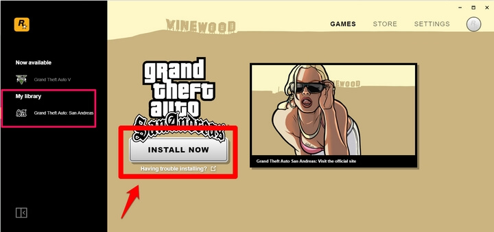 Grand Theft Auto: San Andreas đã cập nhật vào thư viện Grand Theft Auto: San Andreas đã cập nhật vào thư viện