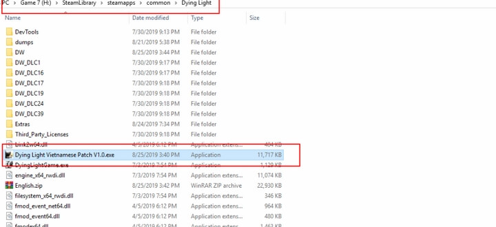 chép file patch Dying Light Việt Hóa vào thư mục cài đặt game chép file patch Dying Light Việt Hóa vào thư mục cài đặt game