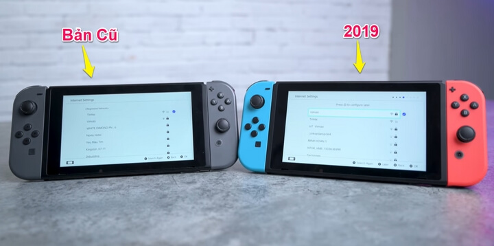 màn hình Nintendo Switch bản cũ và bản 2019 màn hình Nintendo Switch bản cũ và bản 2019