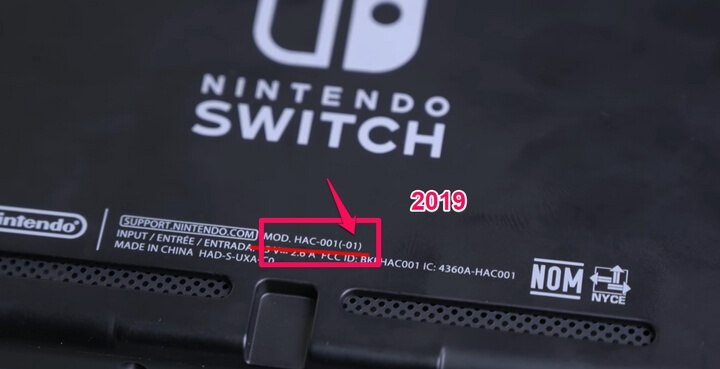 Nintendo Switch 2019 sẽ bắt đầu bằng các ký tự : MOD - HAC - 001(01)