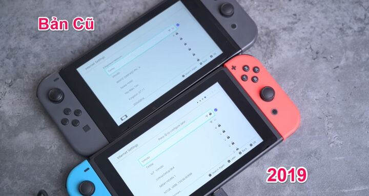 Switch 2019 hơi ngả vàng hơn, còn Switch cũ thì hơi ngả xanh hơn. Switch 2019 hơi ngả vàng hơn, còn Switch cũ thì hơi ngả xanh hơn.