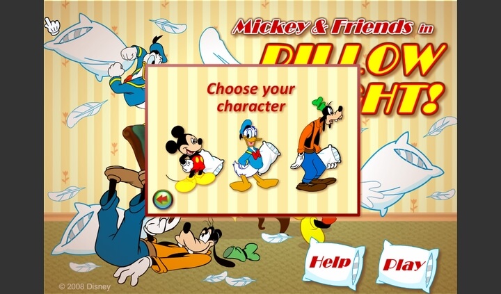 Mickey And Friends in Pillow Fight