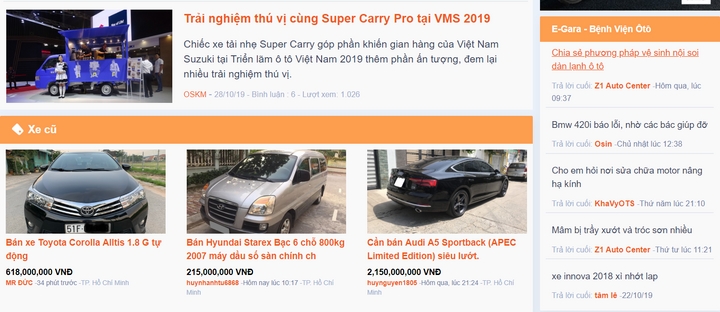 Tư vấn mua bán xe trên diễn đàn