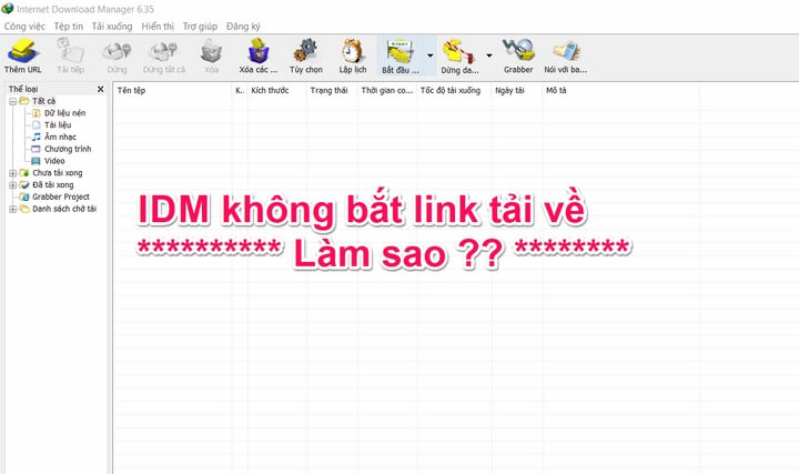 IDM không bắt link tải về trên facebook, youtube, chrome, cốc cốc IDM không bắt link tải về trên facebook, youtube, chrome, cốc cốc