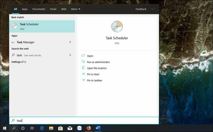 mở công cụ Task Scheduler mở công cụ Task Scheduler