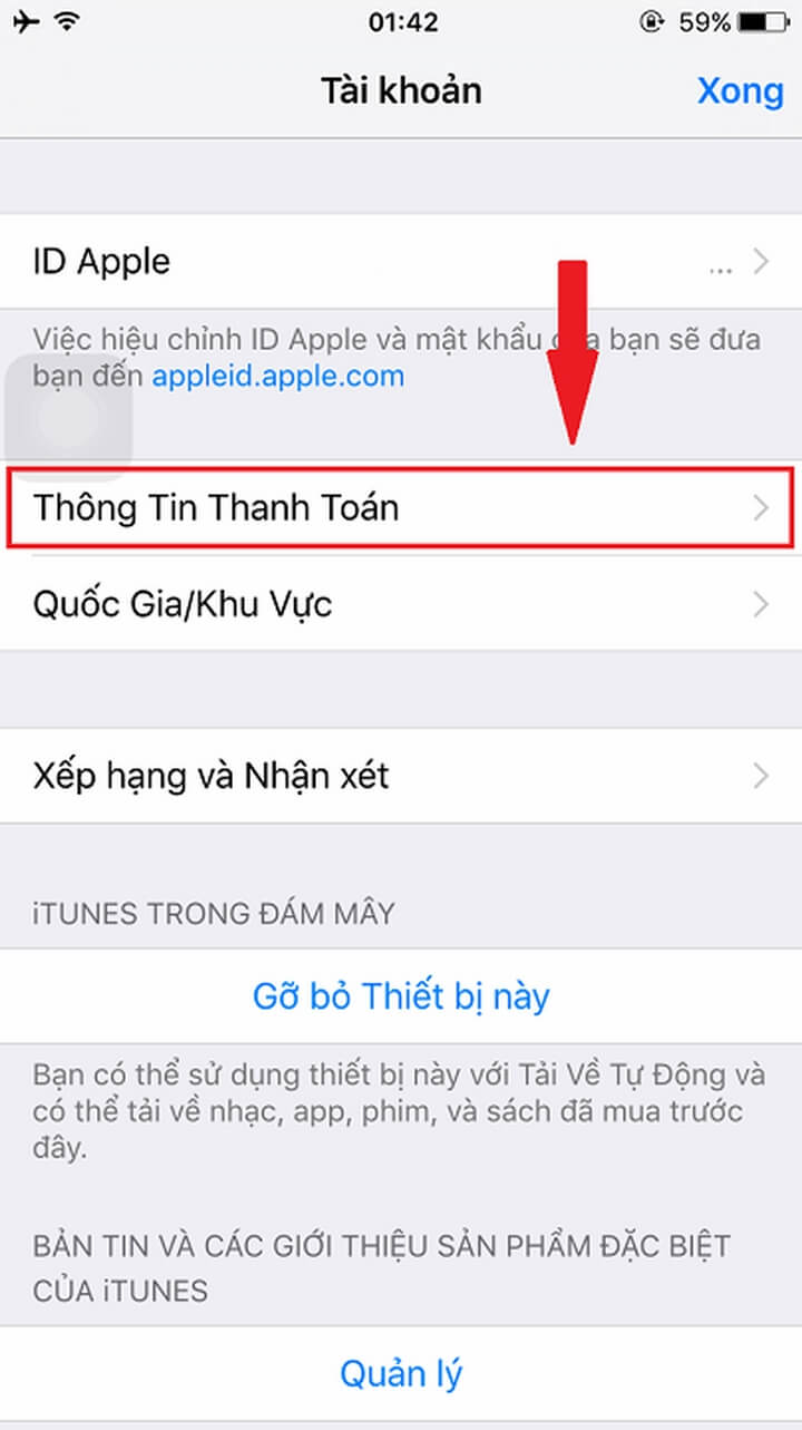 Thông tin thanh toán