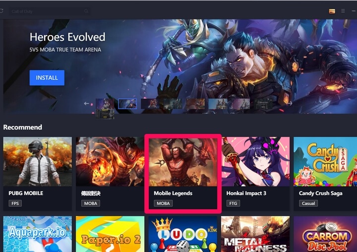 Demo cài đặt game Mobile Legends